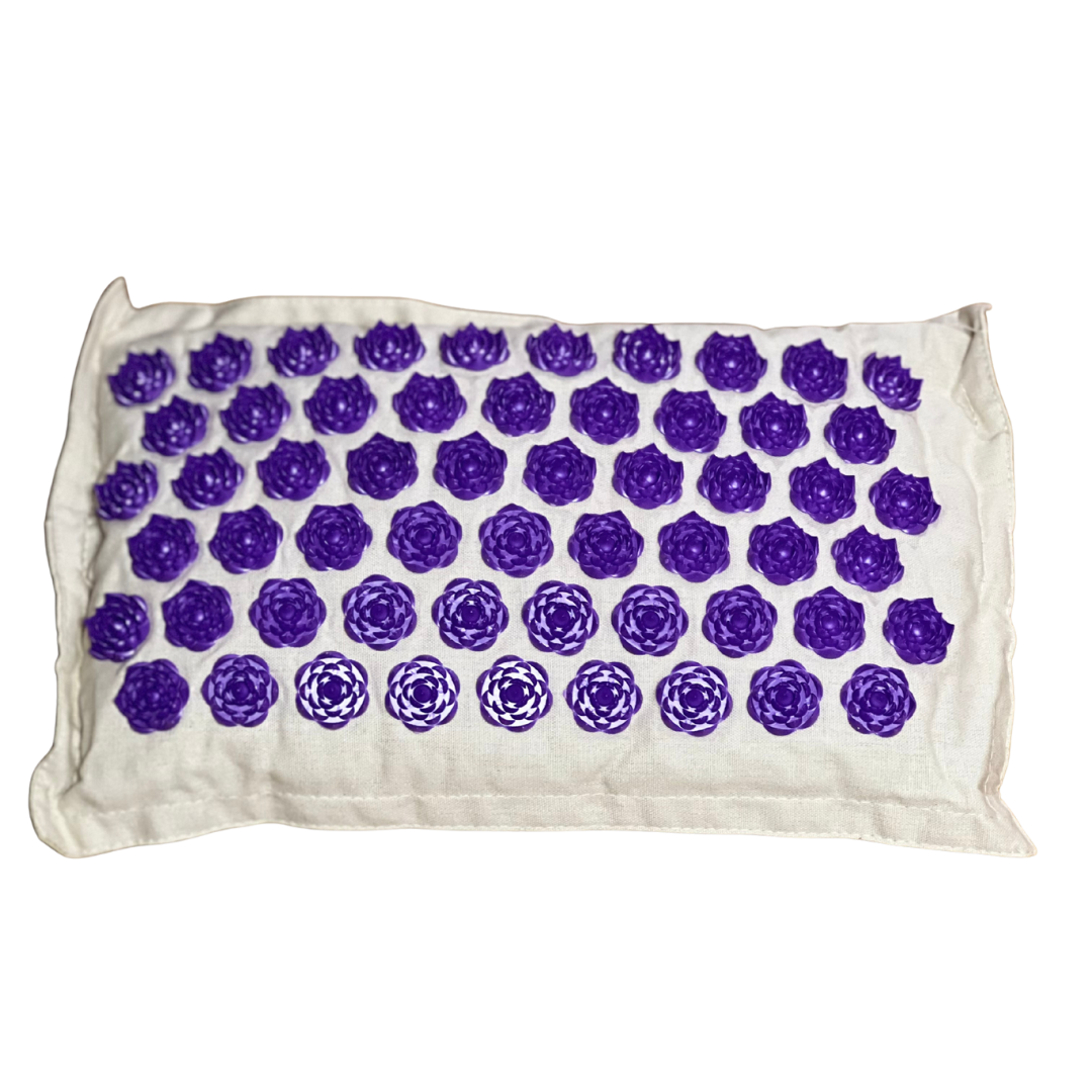 Coussin d'acupression violet pour le travail et le voyage