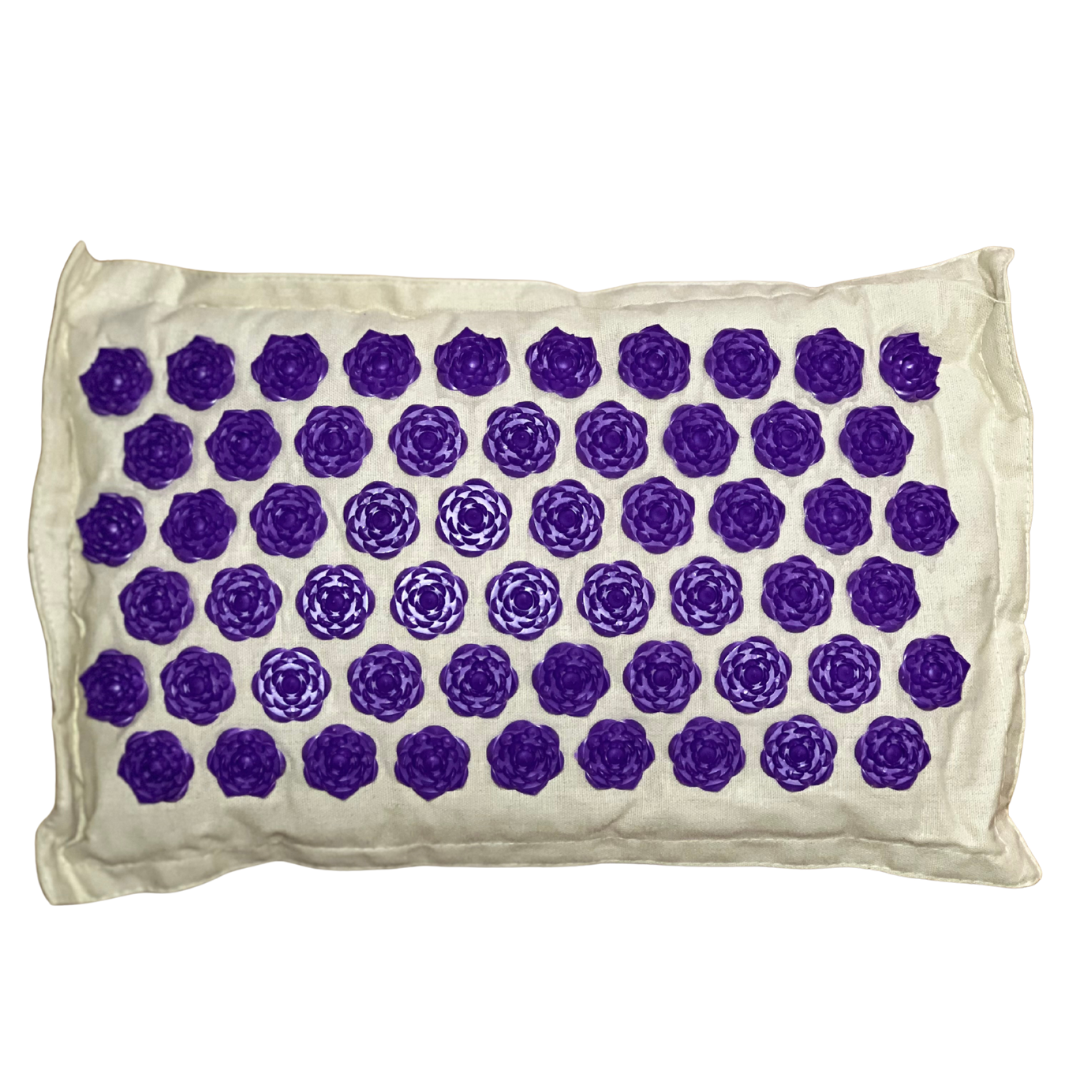 Coussin d'acupression violet pour le travail et le voyage