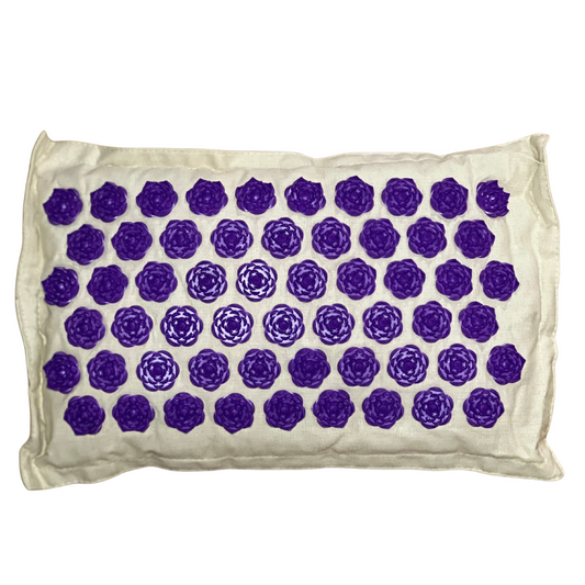 Coussin d'acupression violet pour le travail et le voyage