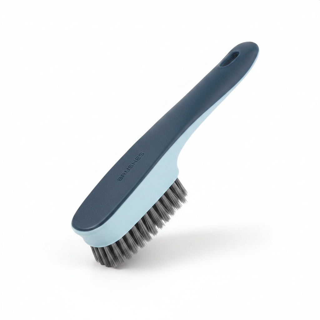 Brosse nettoyante chaussures coloris bleu – soies nylon dense – manche ergonomique – Ledoscare