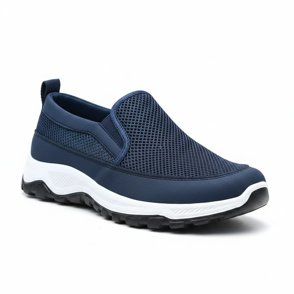 Chaussures de marche Conforcare bleues – slip-on léger et semelle épaisse antidérapante