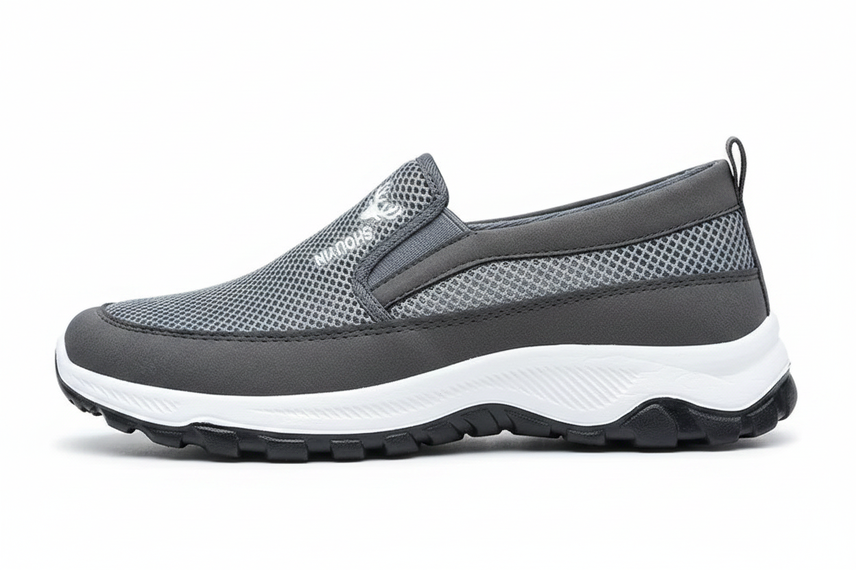 Profil chaussures Conforcare grises – épaisseur semelle et soutien plantaire