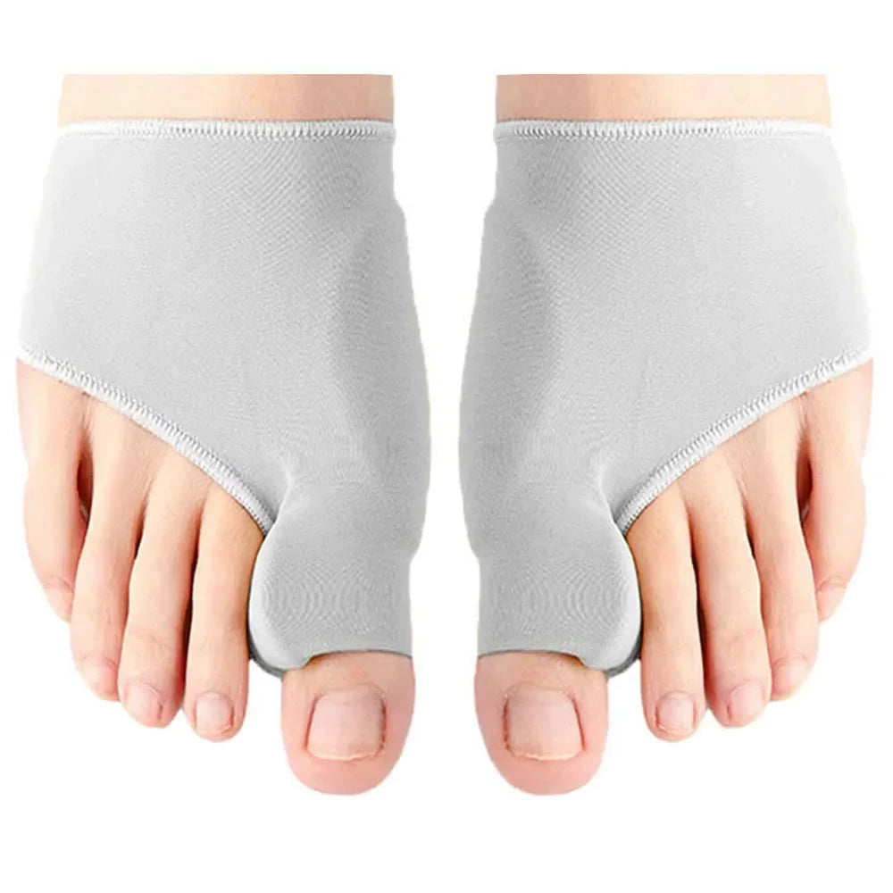 Correcteur hallux valgus gris – manchon avec insert gel et séparateur d'orteil – Ledoscare