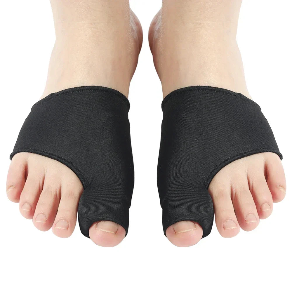 Correcteur hallux valgus noir – manchon avec insert gel et séparateur d'orteil – Ledoscare
