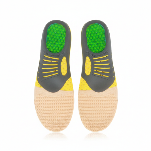 Semelles orthopédiques gel Z800 – vue dessus tissu mesh gris clair – tailles 35 à 46 – Ledoscare