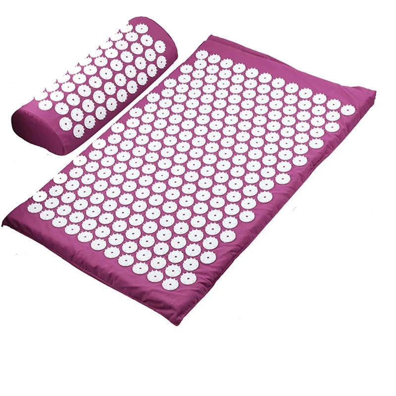 tapis de fleurs d'acupression violet