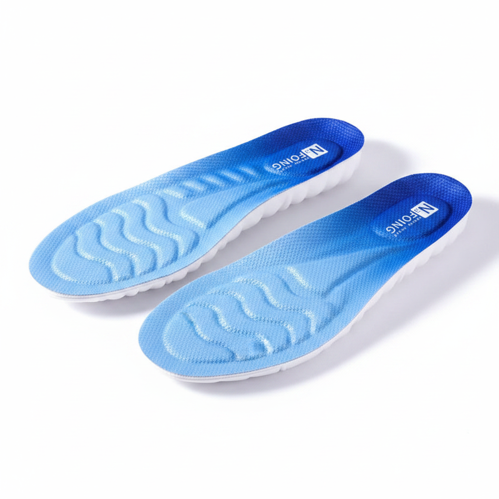 Semelles orthopédiques Z300 technologie 4D Cloud – suspension sport et mémoire de forme bleue
