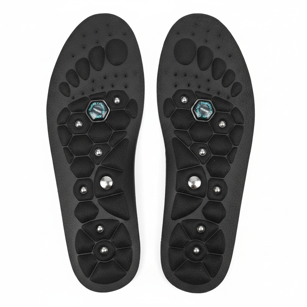 Semelles anti-fatigue Z700 vue de dessus – structure alvéolaire hexagonale noire